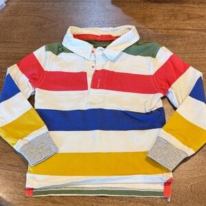 Mini Boden 2-3Y Colorful Easter Striped Kids Polo Shirt